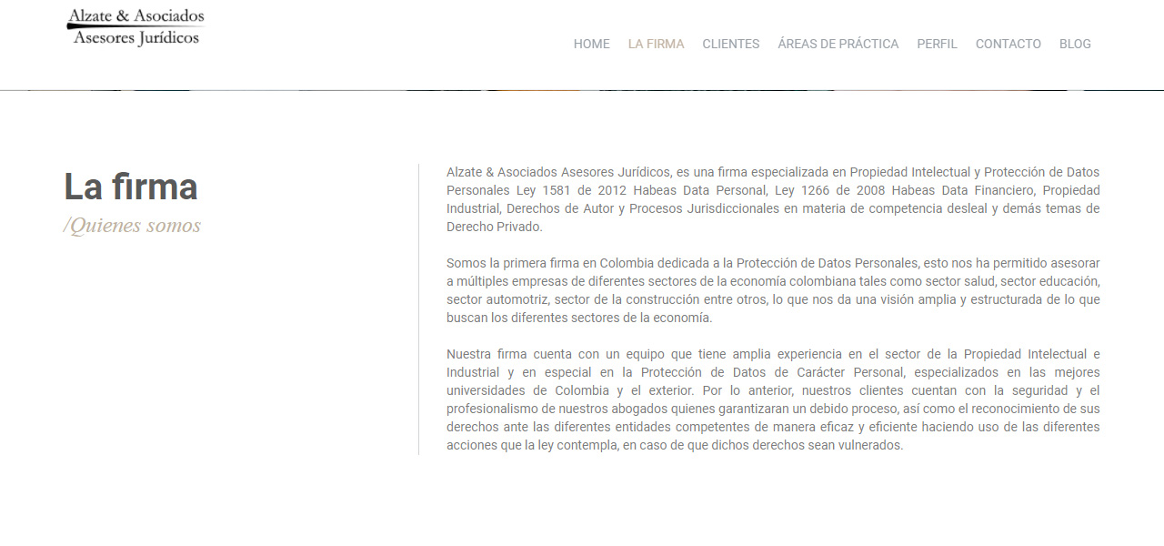 Portal web, Alzate & Asociados en Conceptod (imagen #1119)