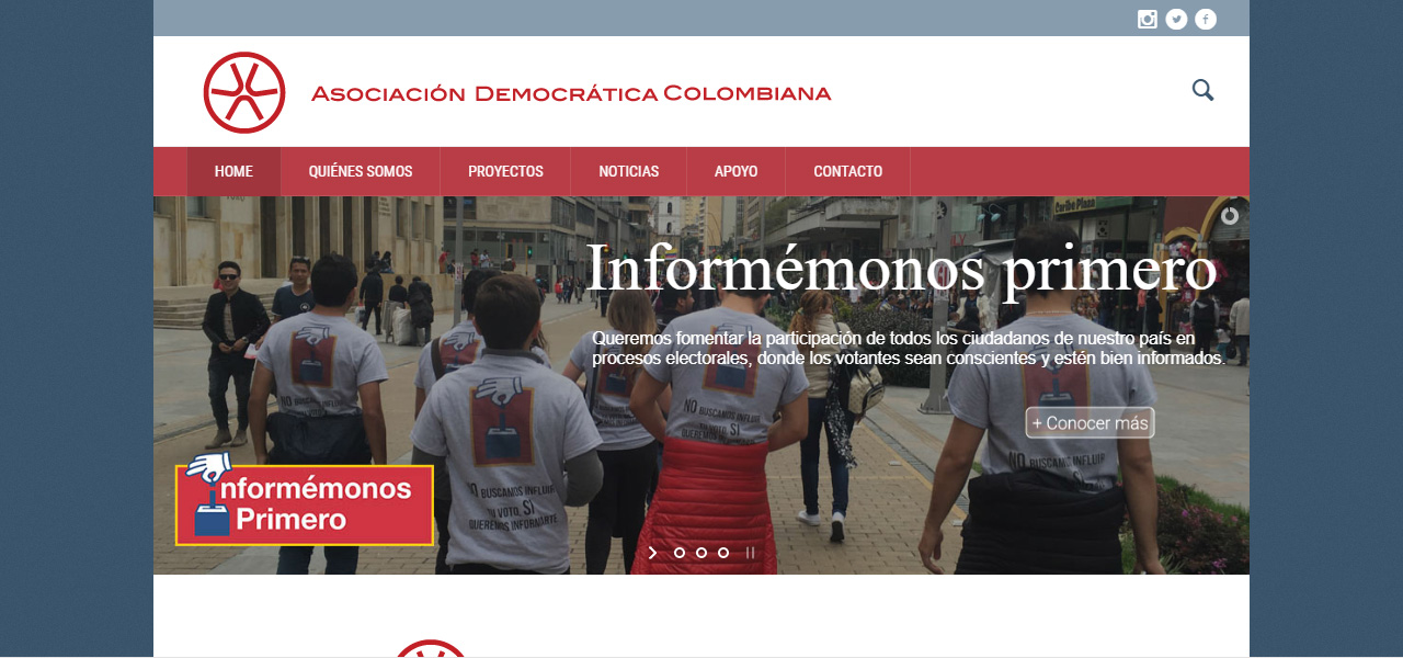 Portal web, Asociación Democrática Colombiana en Conceptod (imagen #1126)